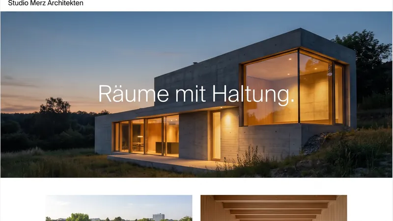 Website-Vorschau: Architekturbüro, Portfolio