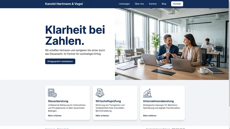 Website-Vorschau: Kanzlei, Firmenwebsite