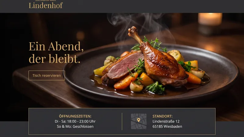 Website-Vorschau: Restaurant, Landingpage