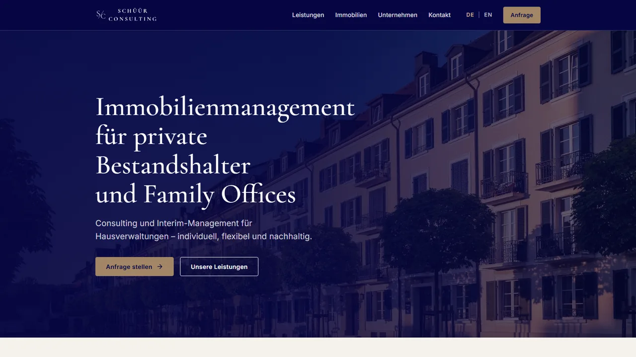 Website-Vorschau: SCHÜÜR Consulting, Relaunch